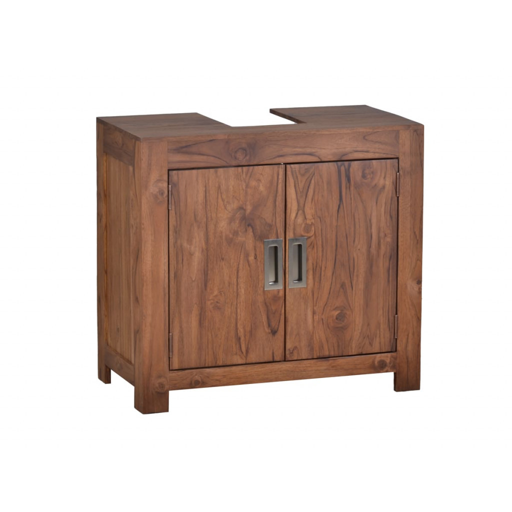 Waschbeckenunterschrank Bhatang Modern Teak Braun