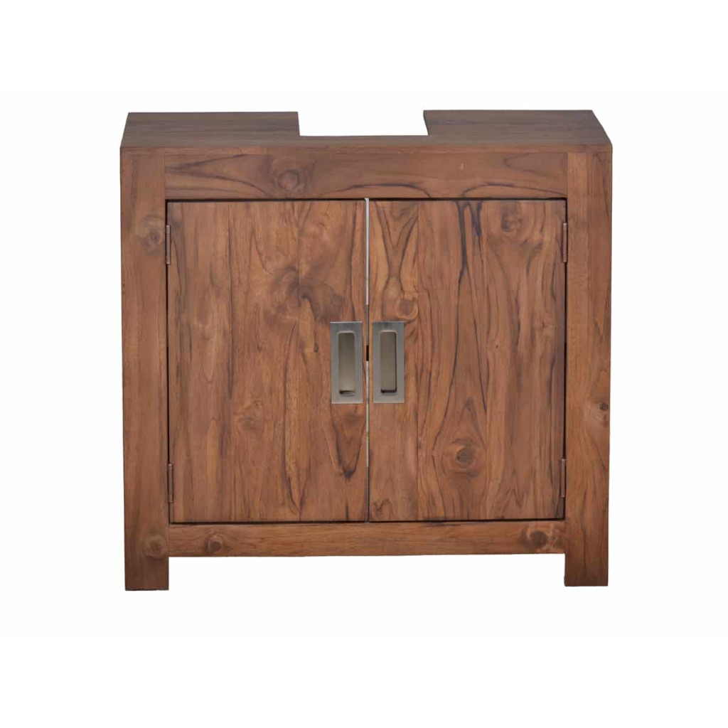 Waschbeckenunterschrank Bhatang Modern Teak Braun