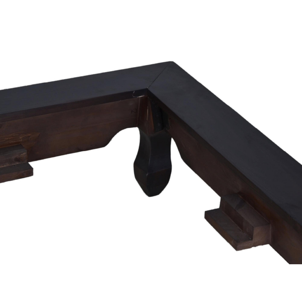 Bett Colombo Kolonialstil Massivholz Pinie Walnuss