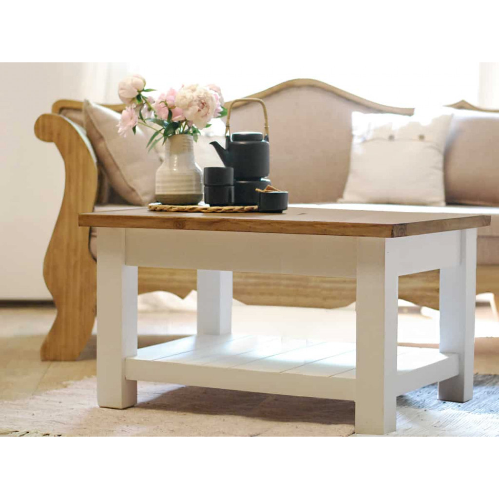Couchtisch Mexico Möbel Landhaus Pinie Weiß