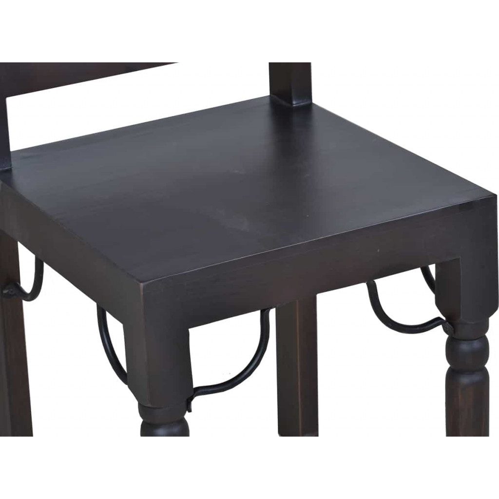 Esszimmerstuhl Colombo Kolonialstil Pinie Walnuss