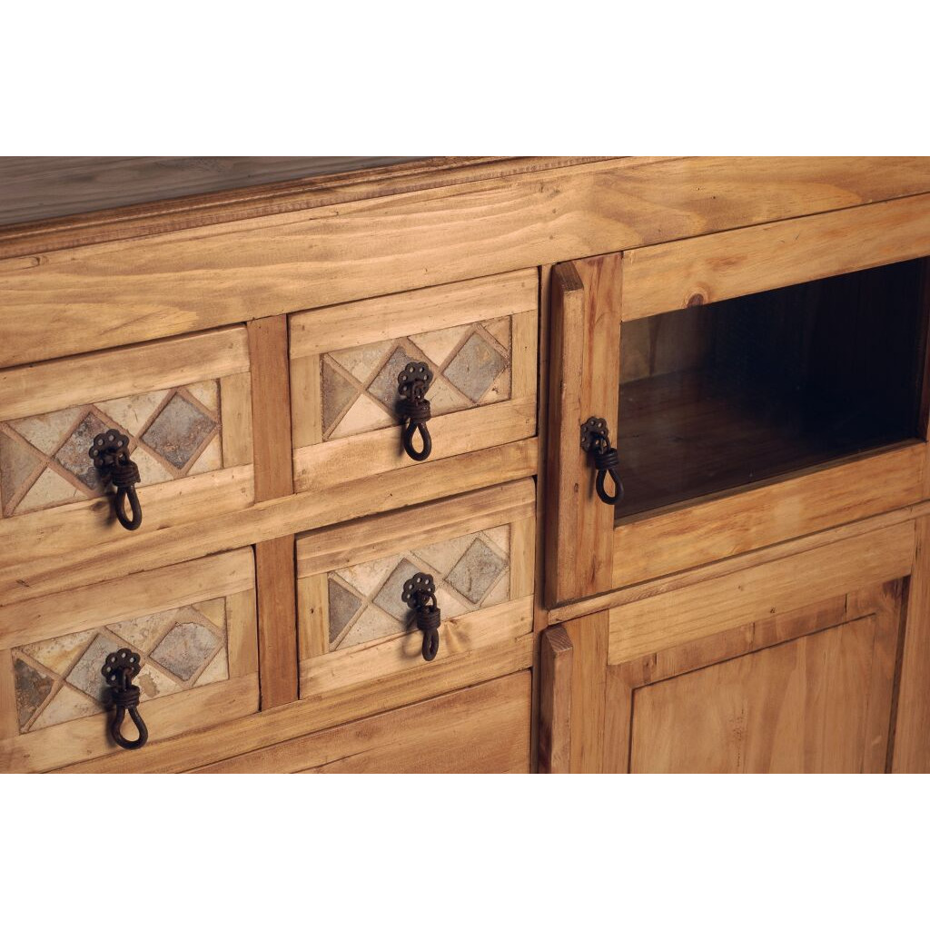 Highboard Mexico Möbel Landhaus Pinie Honig