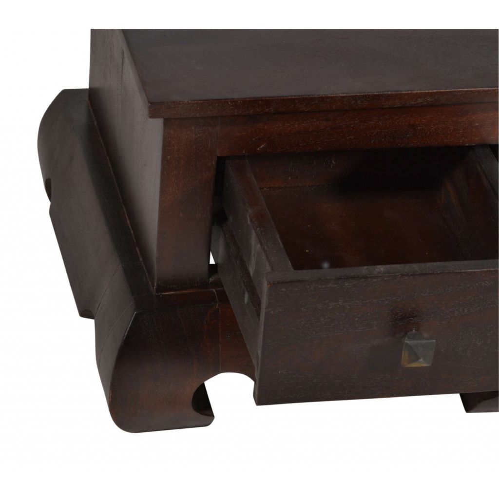 Nachttisch Colombo Kolonialstil Akazie Walnuss