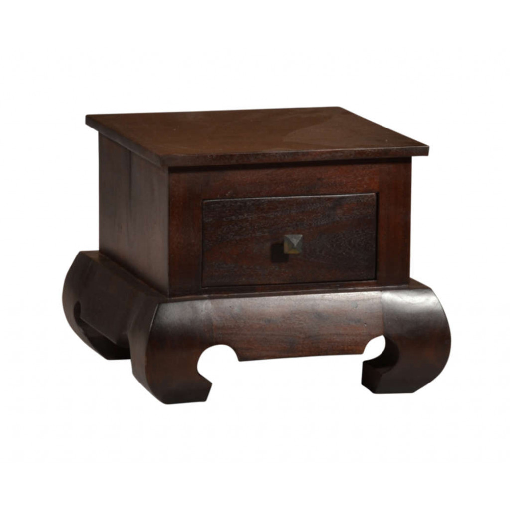Nachttisch Colombo Kolonialstil Akazie Walnuss