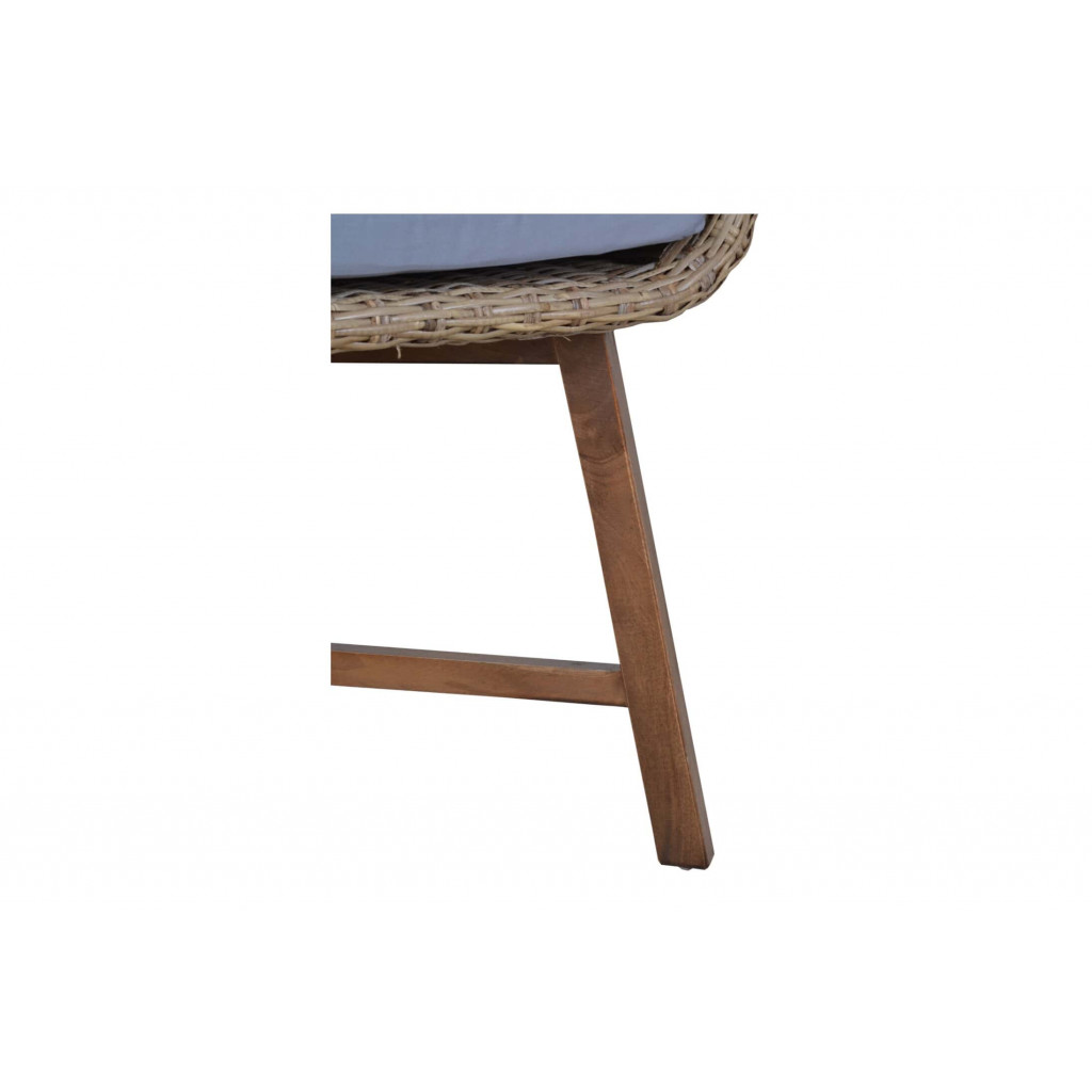 Armlehnstuhl  Modern Mango Kubu-grau