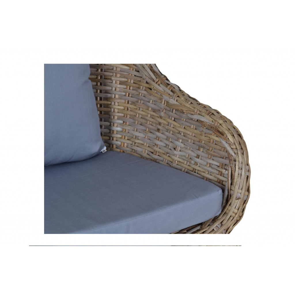 Armlehnstuhl  Modern Mango Kubu-grau