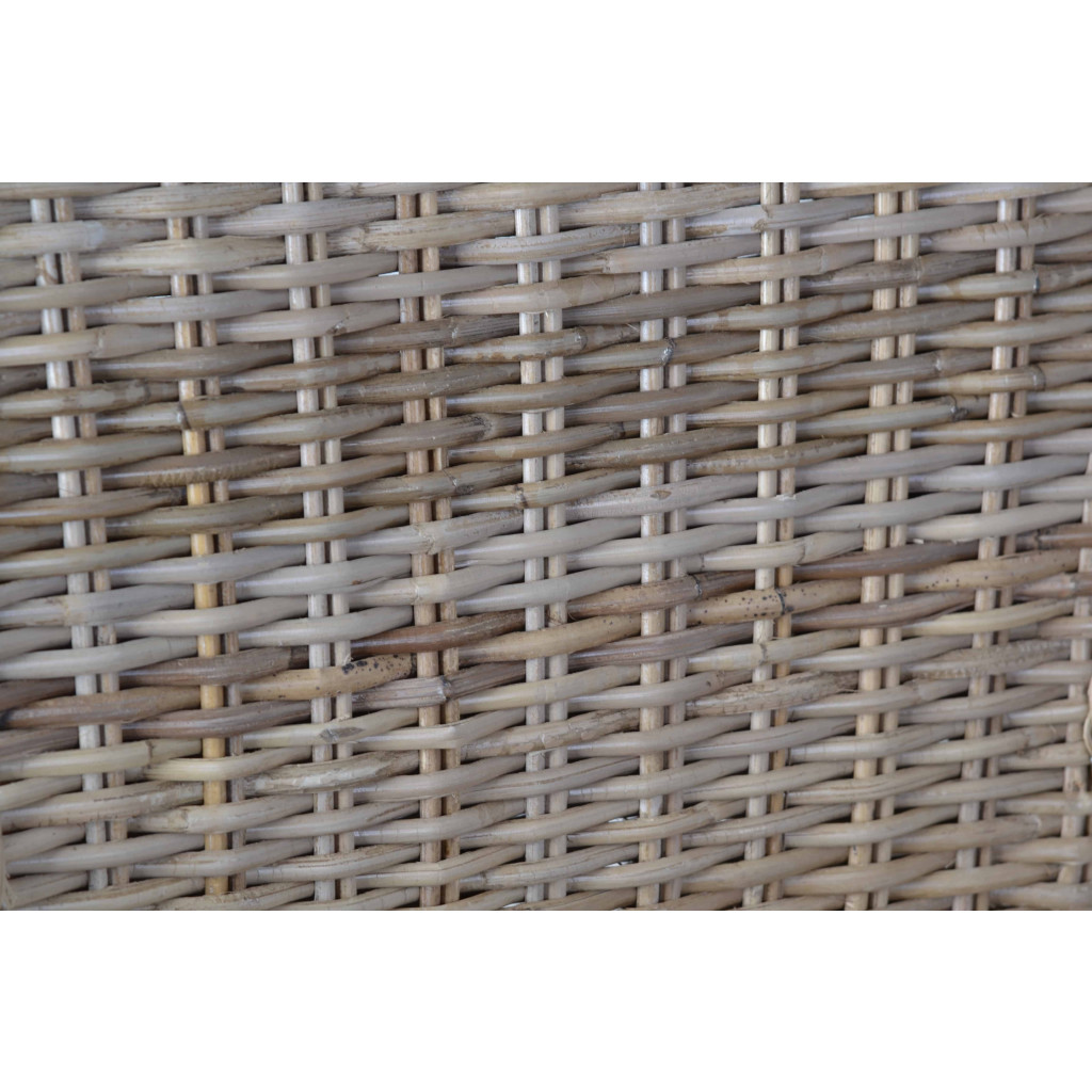 Armlehnstuhl Rattan Landhaus Mango Grau