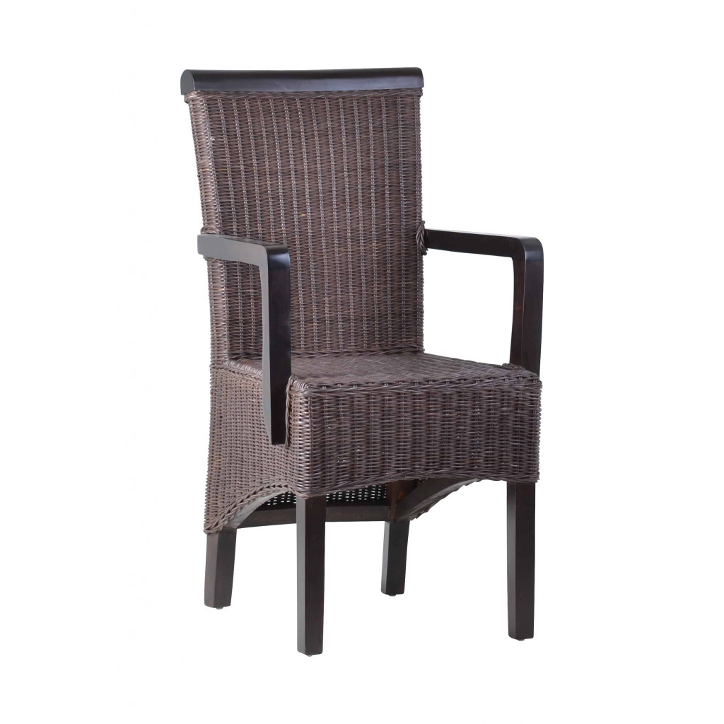 Armlehnstuhl Rattan Modern Mango Braun