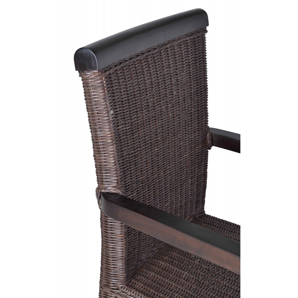 Armlehnstuhl Rattan Modern Mango Braun