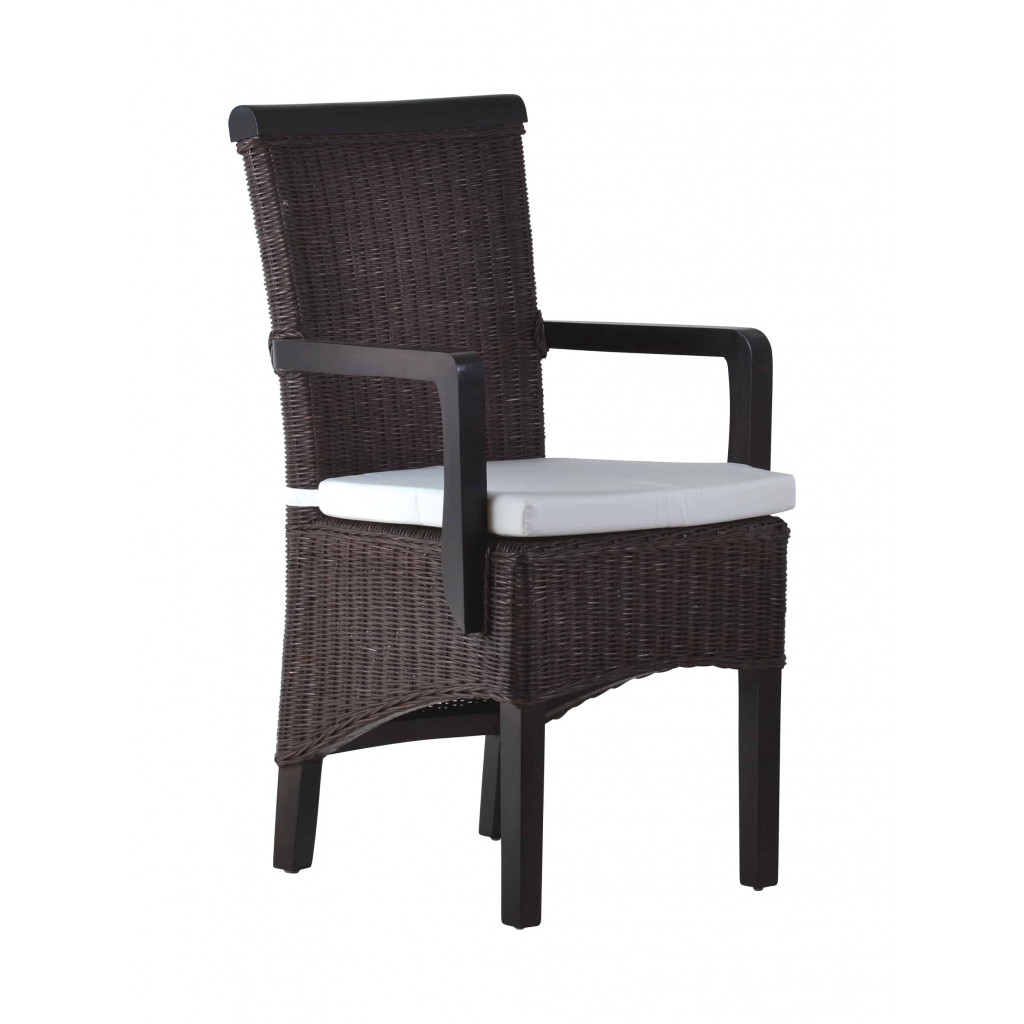 Armlehnstuhl Rattan Modern Mango Braun