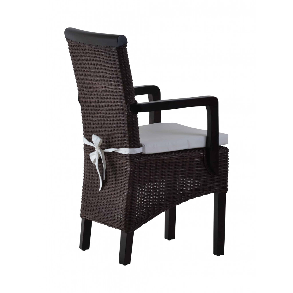 Armlehnstuhl Rattan Modern Mango Braun