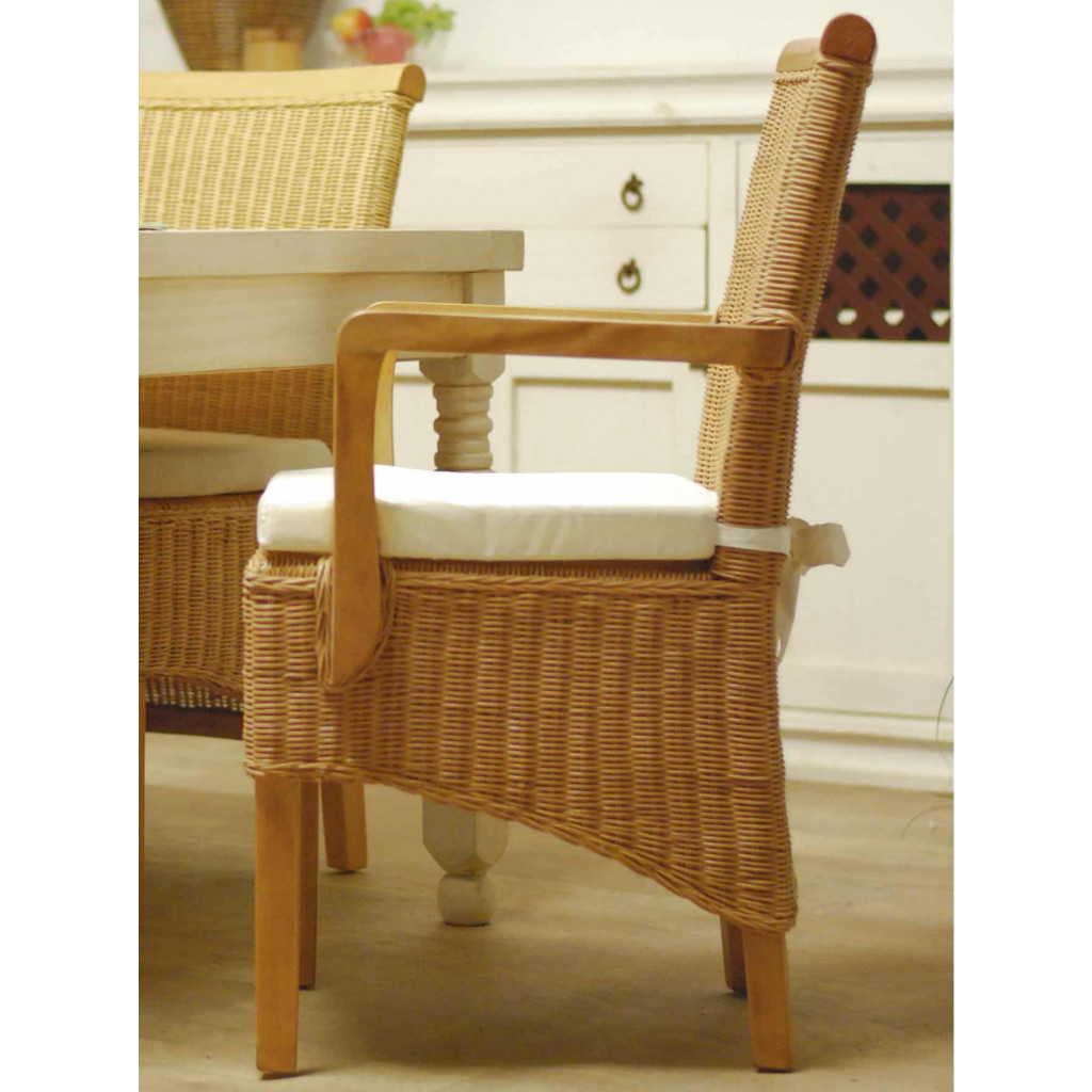 Armlehnstuhl Rattan Modern Mango Rattan natur