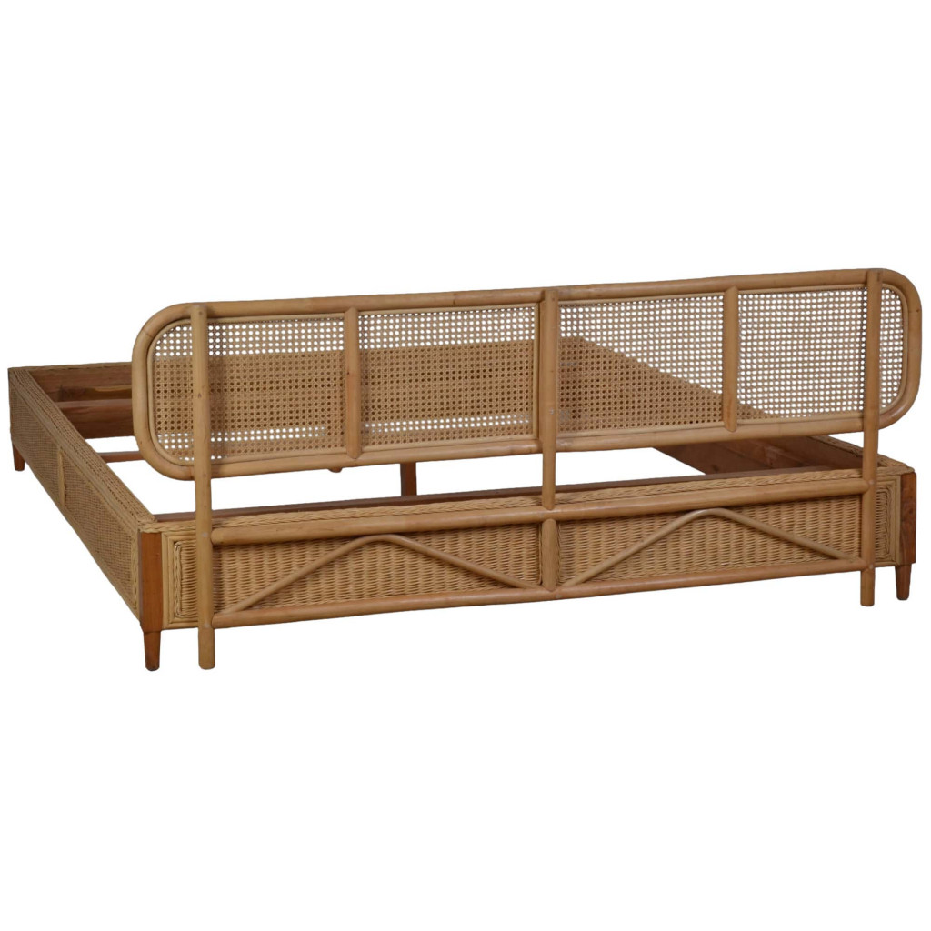 Bett Rattan Modern Rattan Rattan natur