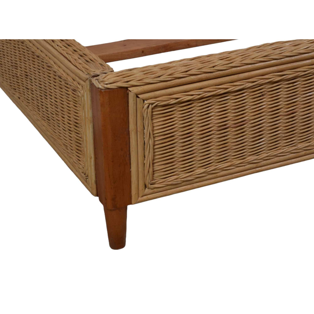 Bett Rattan Modern Rattan Rattan natur