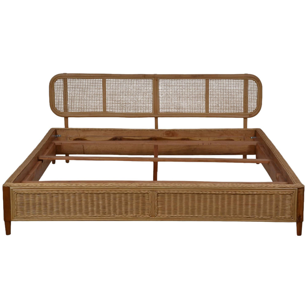 Bett Rattan Modern Rattan Rattan natur