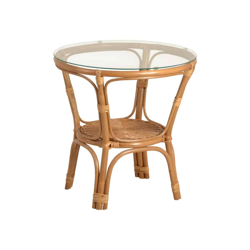 Couchtisch Rattan Landhaus Honig