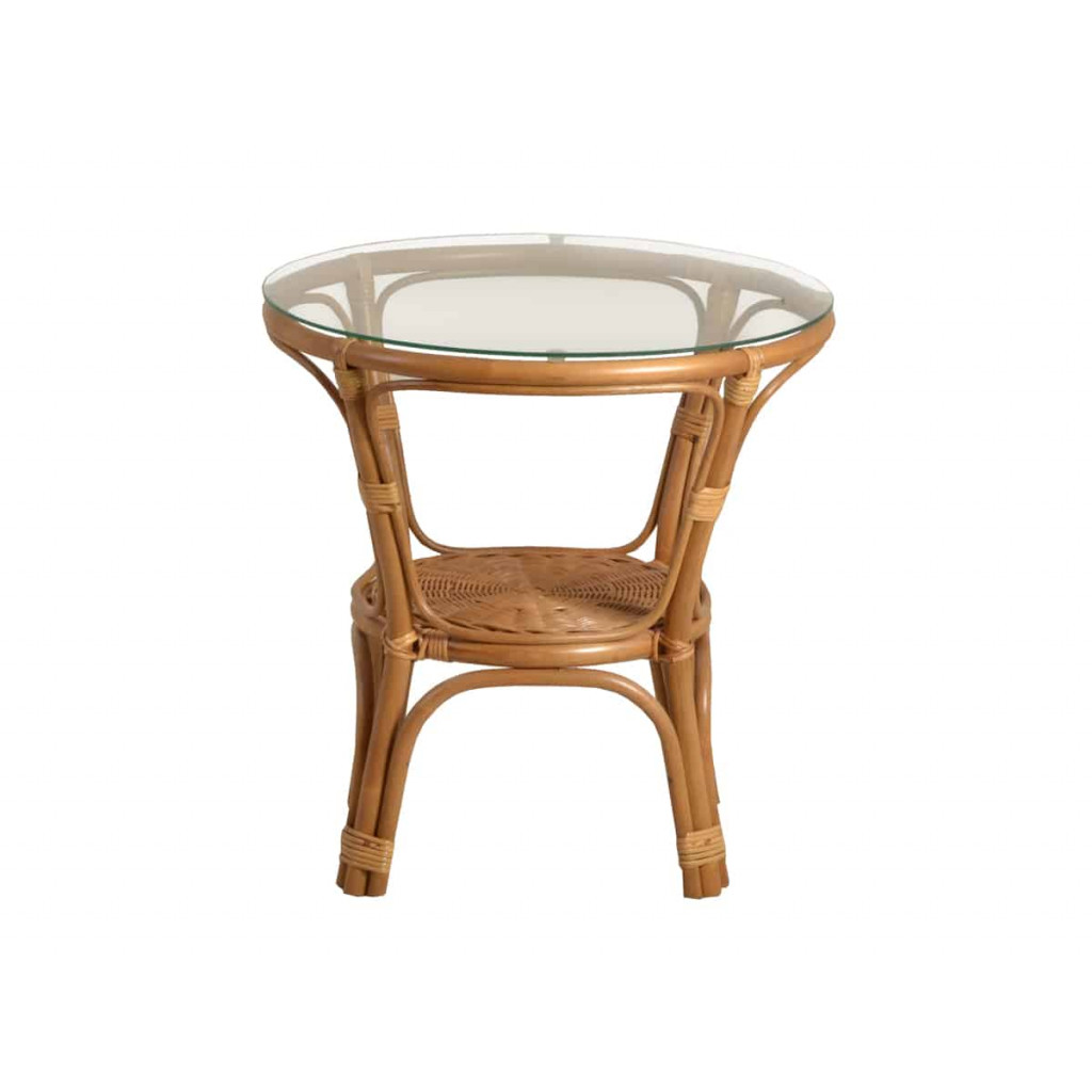 Couchtisch Rattan Landhaus Honig