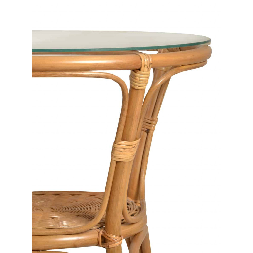 Couchtisch Rattan Landhaus Honig