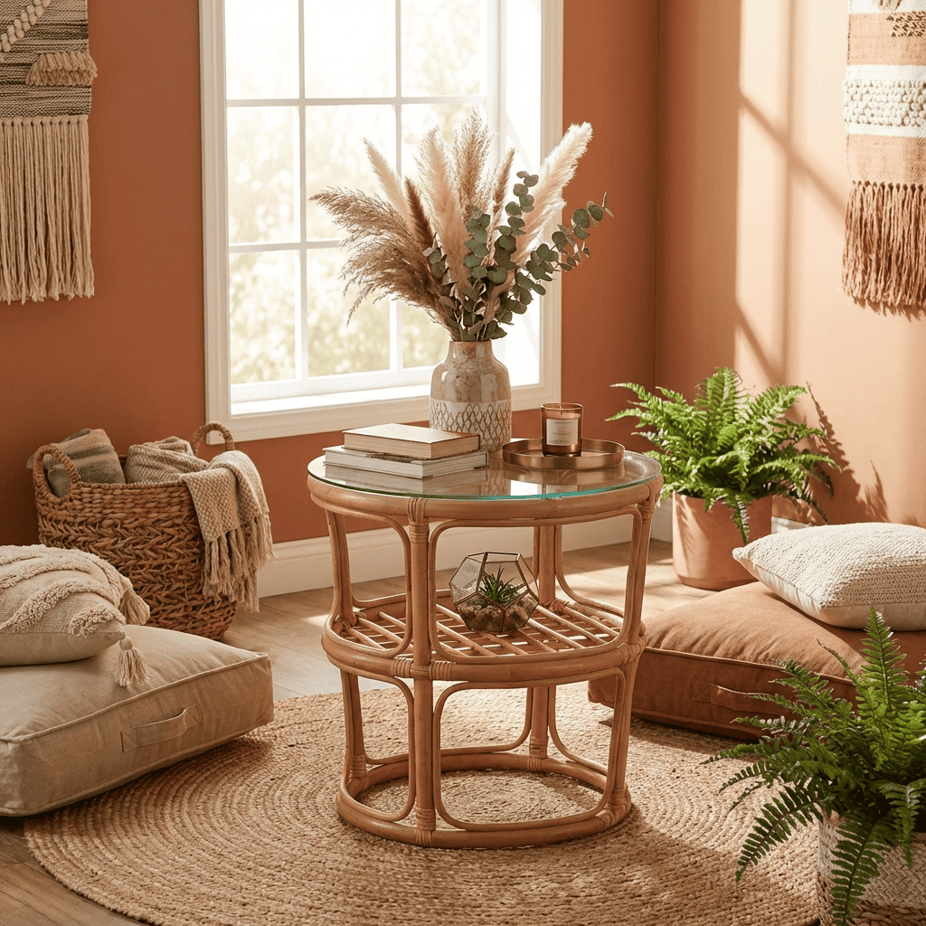 Couchtisch Rattan Landhaus Rattan Honig