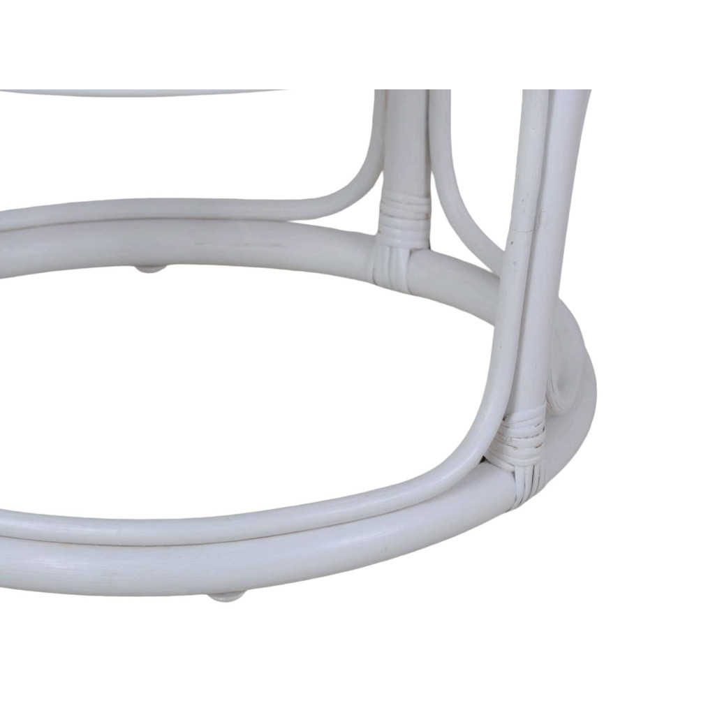 Couchtisch Rattan Landhaus Weiß