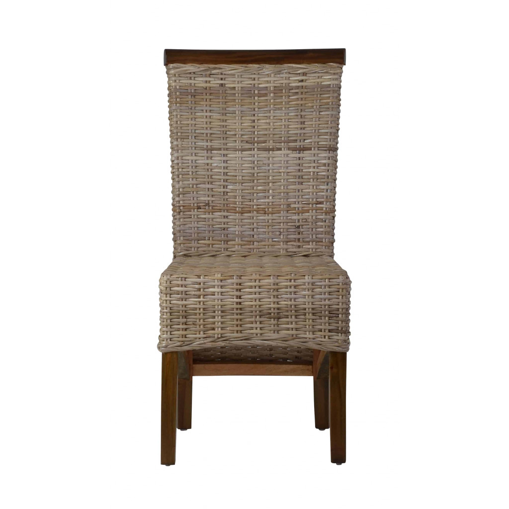 Esszimmerstuhl Rattan Landhaus Mango Grau