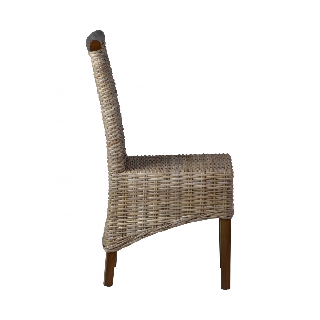 Esszimmerstuhl Rattan Landhaus Mango Grau