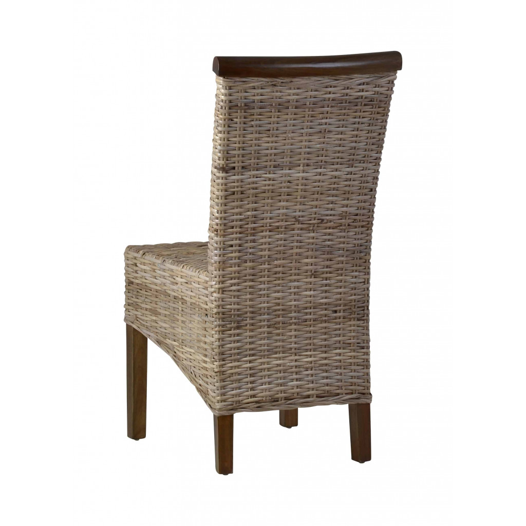 Esszimmerstuhl Rattan Landhaus Mango Grau