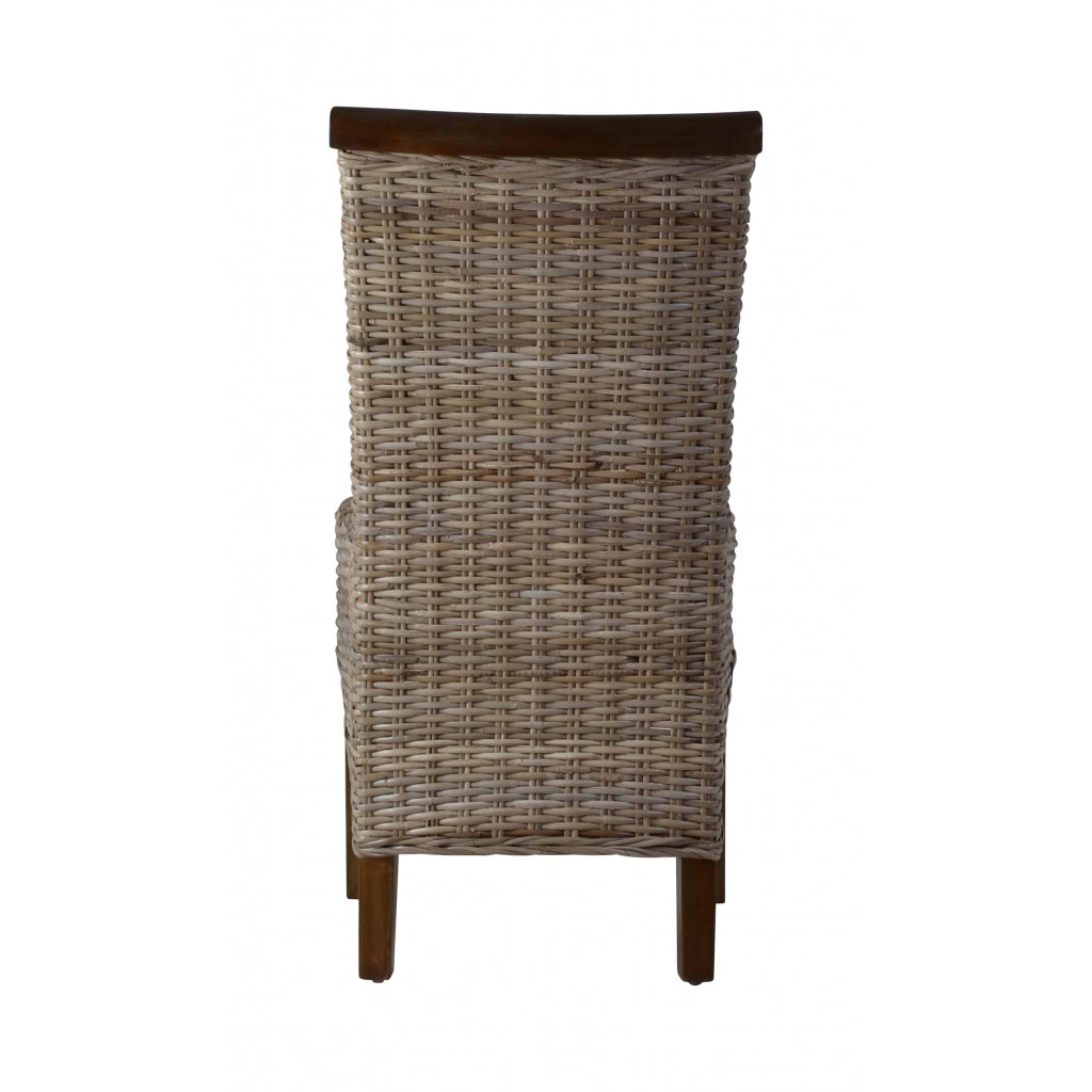 Esszimmerstuhl Rattan Landhaus Mango Grau