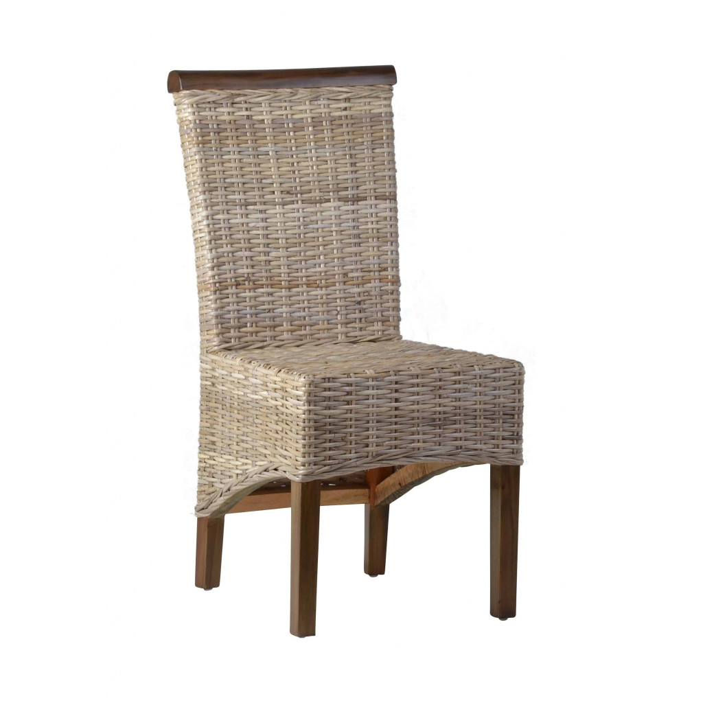 Esszimmerstuhl Rattan Landhaus Mango Grau