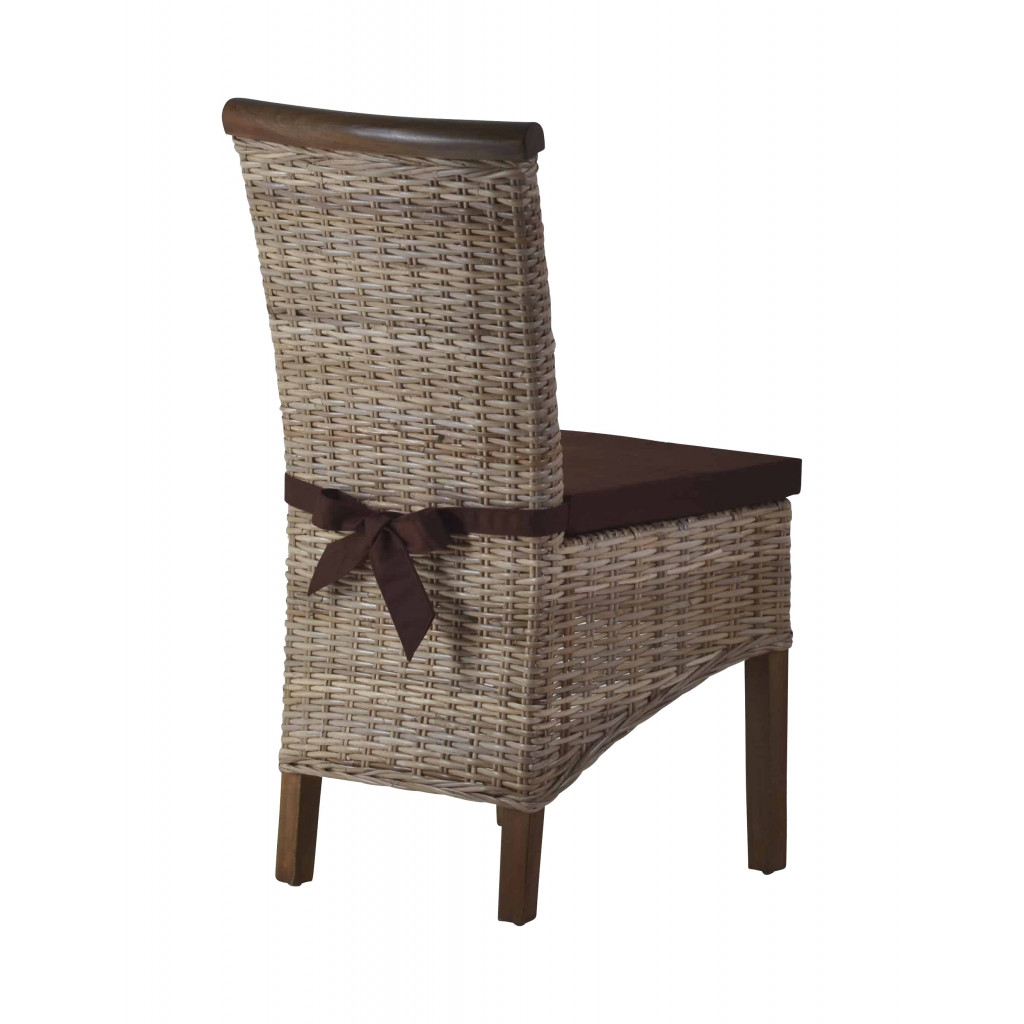 Esszimmerstuhl Rattan Landhaus Mango Grau