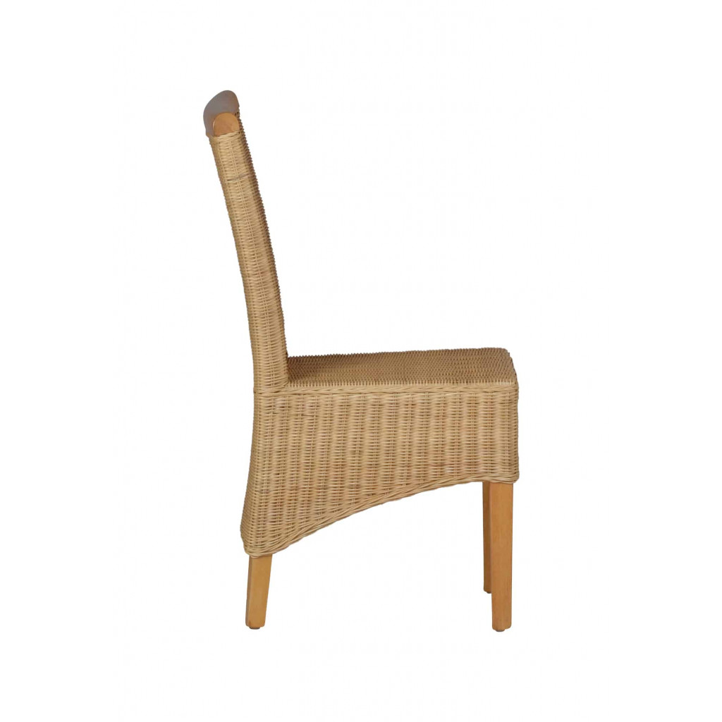 Esszimmerstuhl Rattan Modern Massivholz Rattan Mango Rattan natur