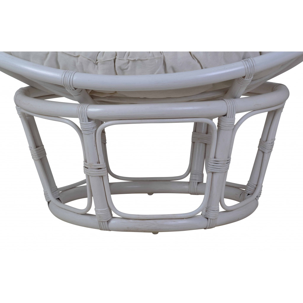 Sessel  Modern Rattan Weiß