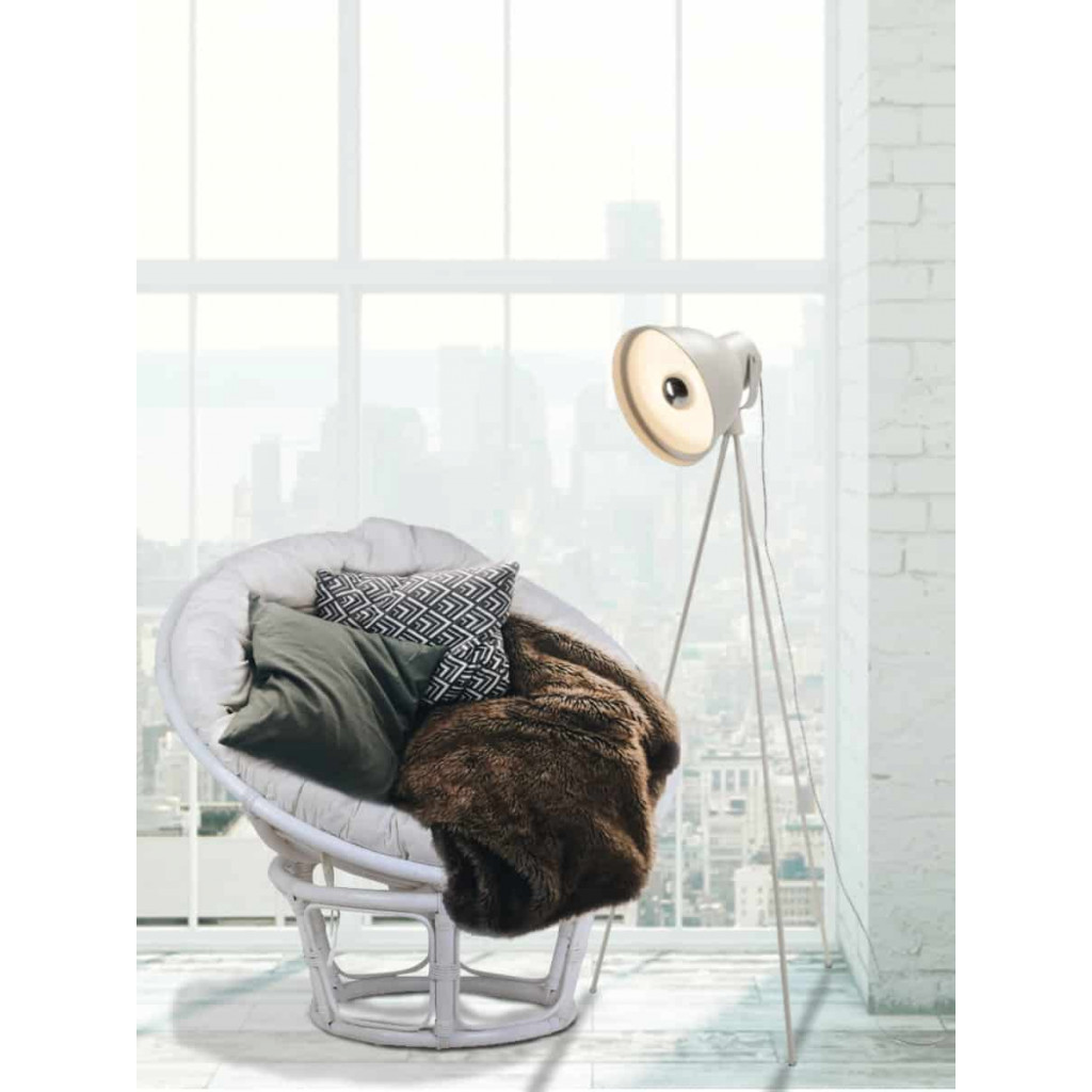 Sessel  Modern Rattan Weiß