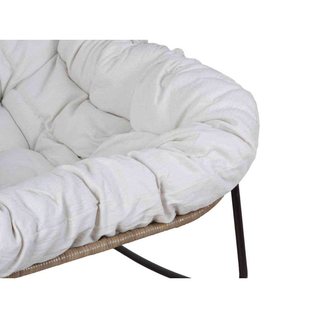 Sessel Rattan Landhaus Metall Rattan Braun