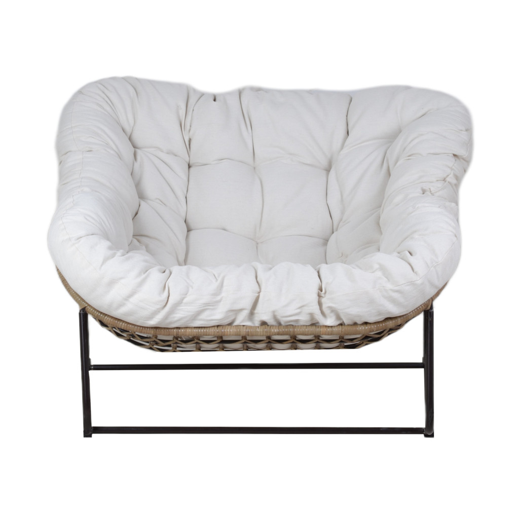 Sessel Rattan Landhaus Metall Rattan Braun