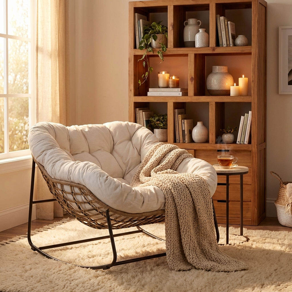 Sessel Rattan Landhaus Metall Rattan Braun