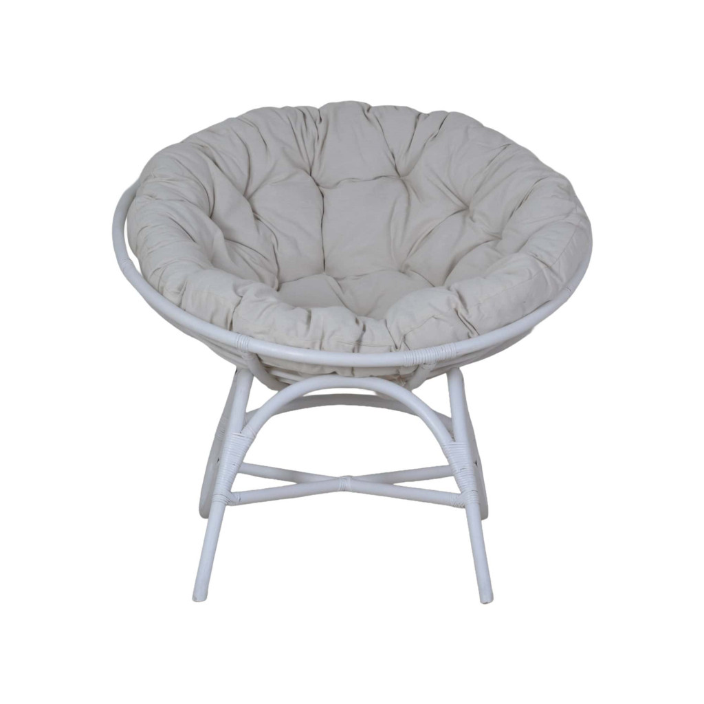 Sessel Rattan Landhaus Rattan Weiß