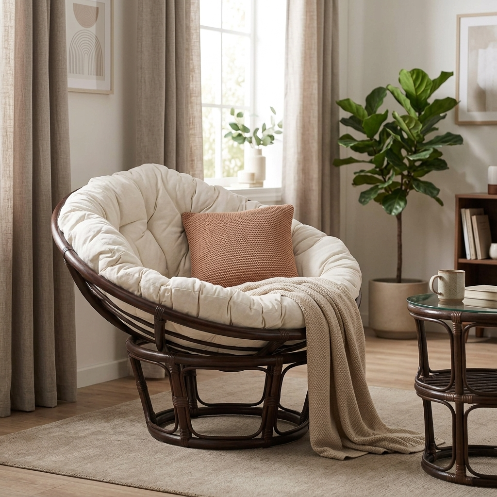 Sessel Rattan Modern Rattan Braun