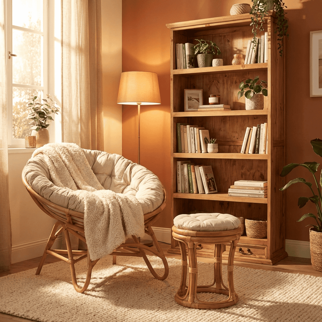 Sitzhocker Rattan Landhaus Rattan Honig