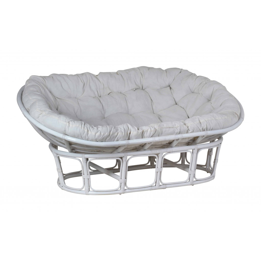 Sofa Rattan Modern Weiß