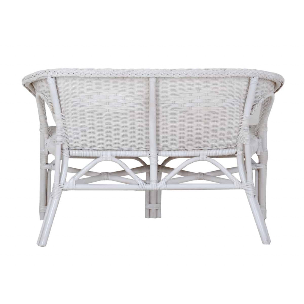 Sofa Rattan Modern Weiß