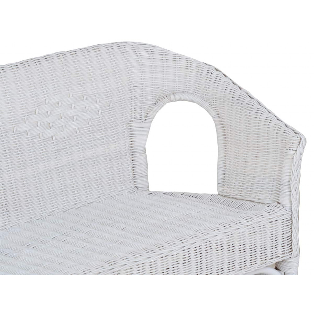 Sofa Rattan Modern Weiß