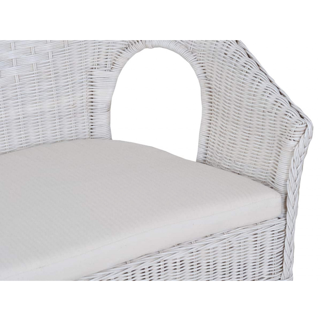 Sofa Rattan Modern Weiß