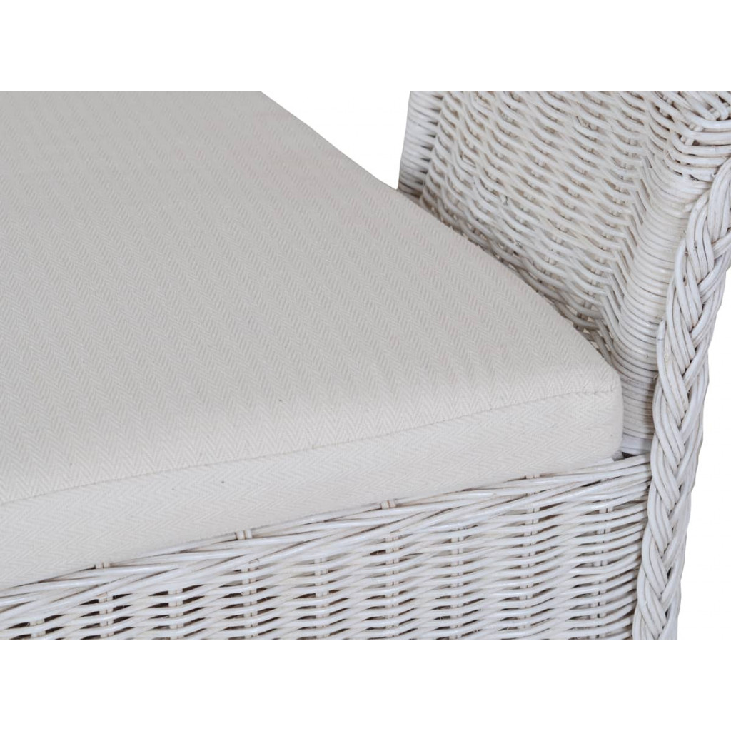 Sofa Rattan Modern Weiß