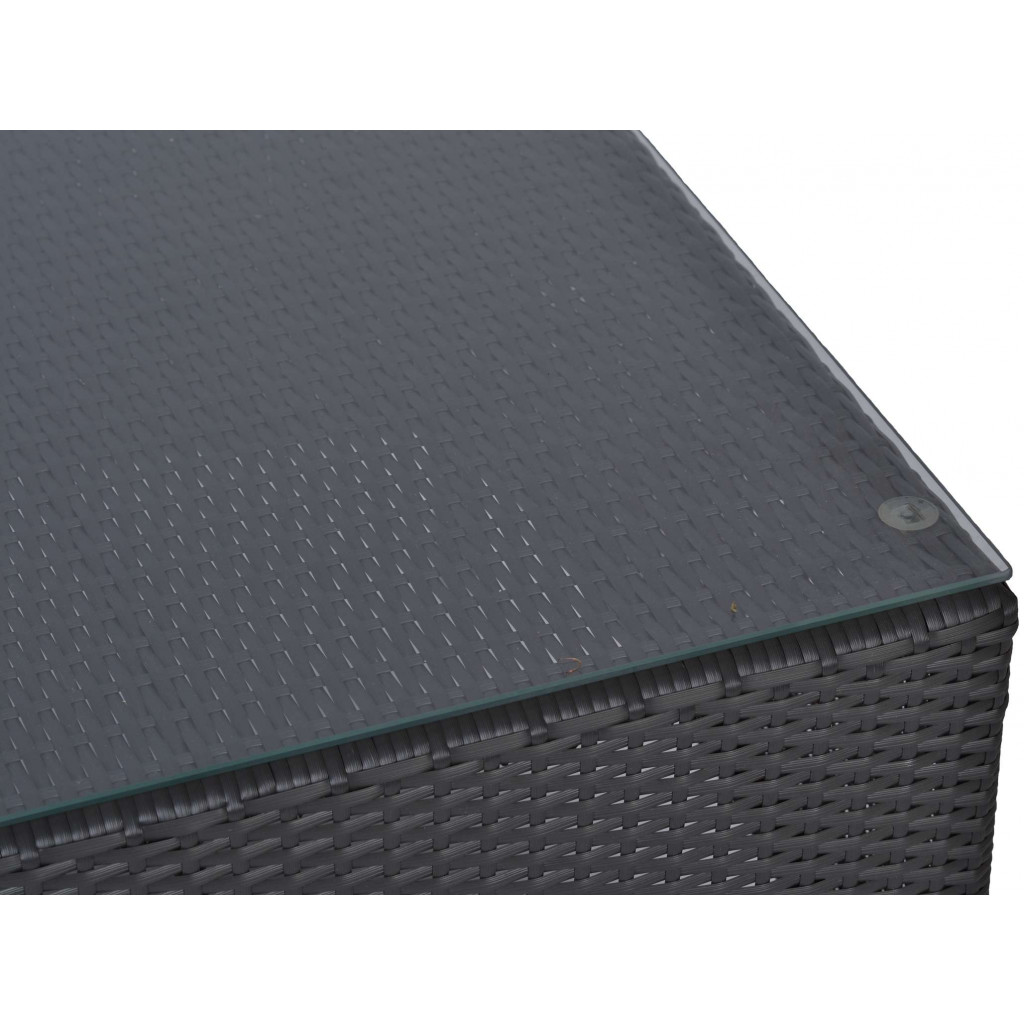 Gartentisch  Gartenmöbel Outdoor Modern 100% Polyester Aluminium Polyrattan Anthrazit