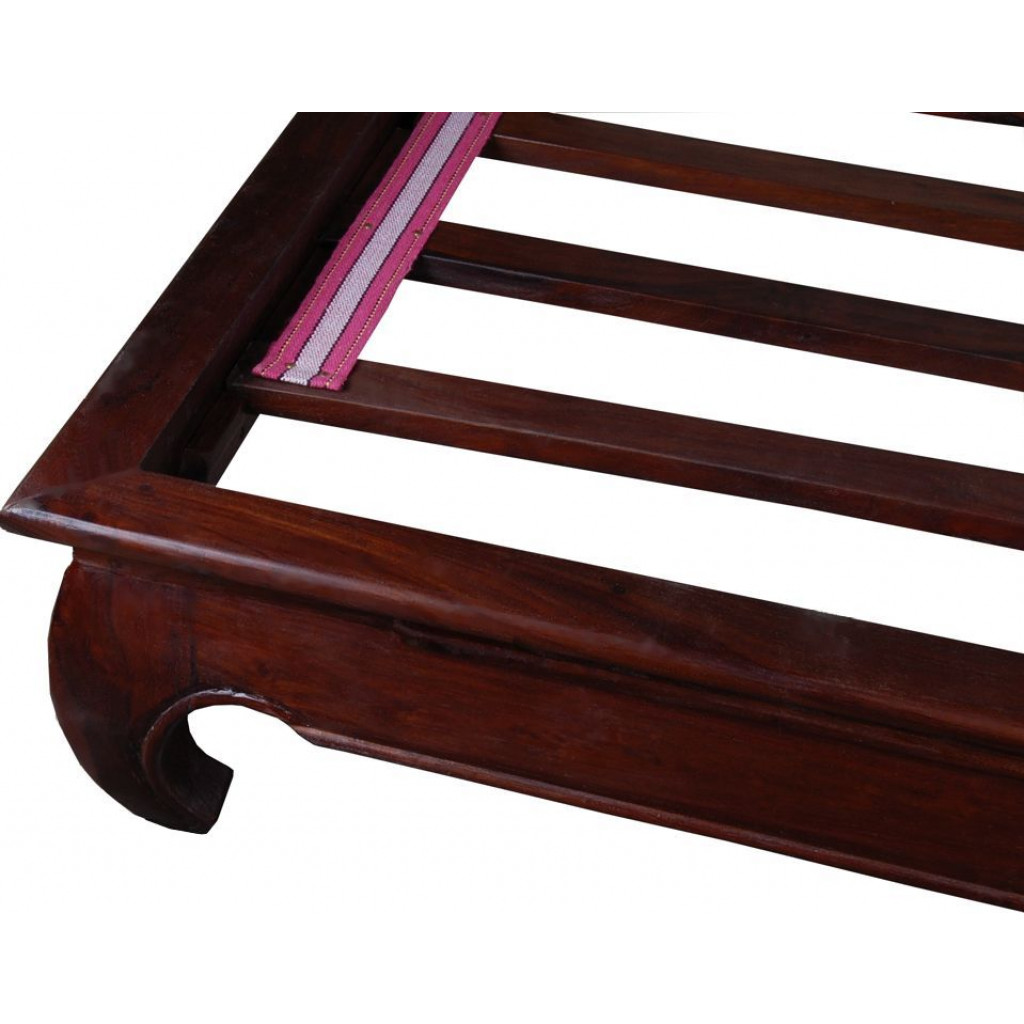 Bett  Kolonialstil Akazie Walnuss