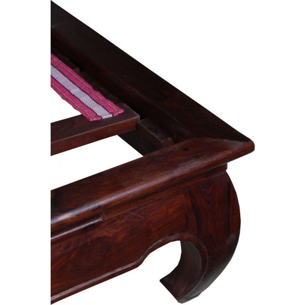 Bett  Kolonialstil Akazie Walnuss