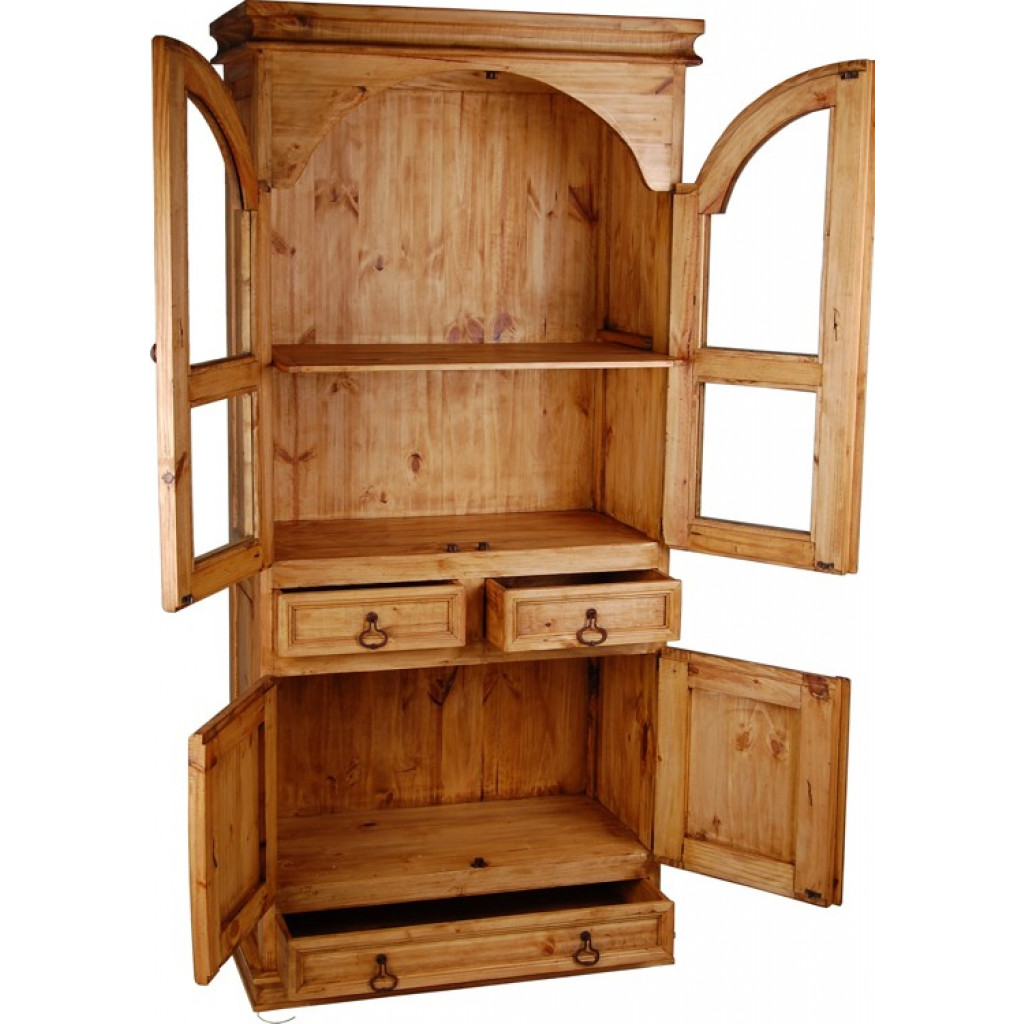 Vitrine Mexico Möbel Landhaus Pinie Honig