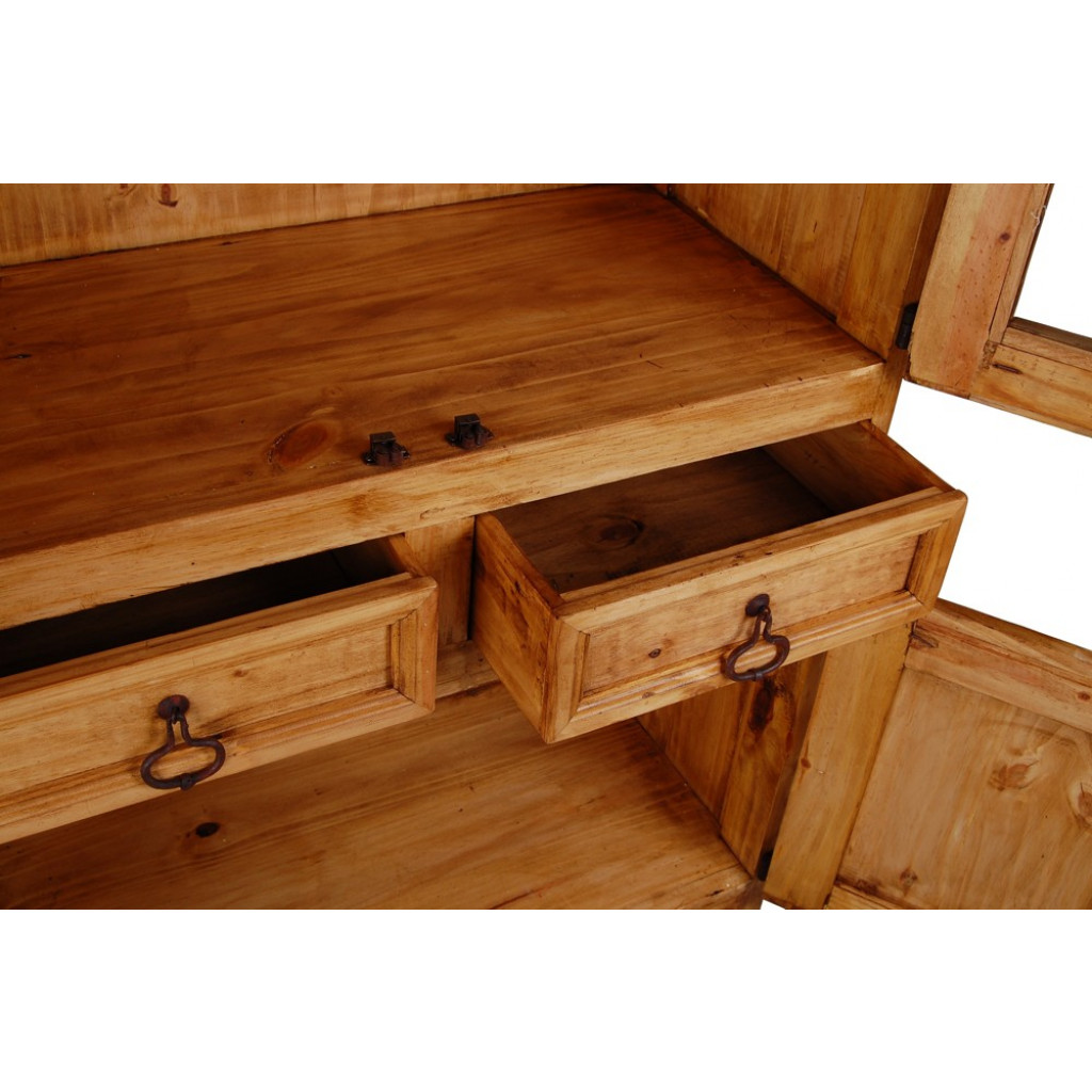 Vitrine Mexico Möbel Landhaus Pinie Honig