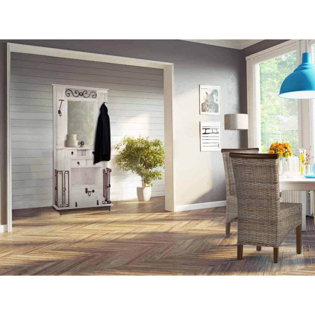 Garderobenschrank Mexico Möbel Landhaus Pinie Weiß